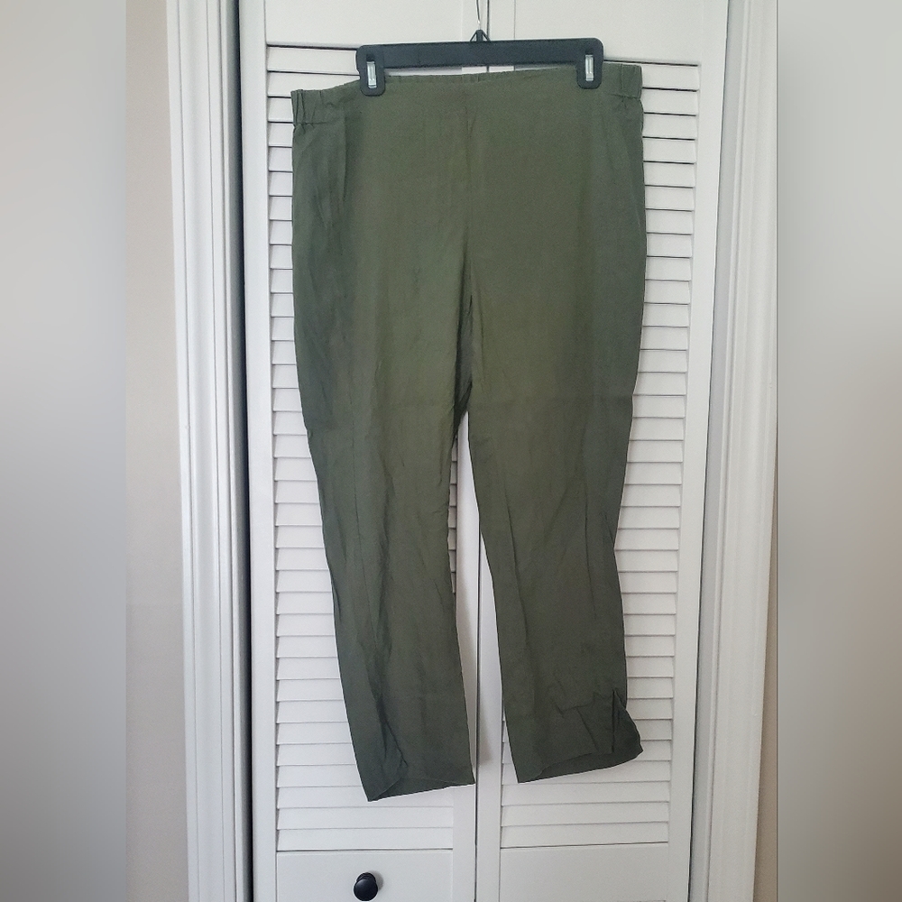 Jjill Cropped Linen Stretch Pull On